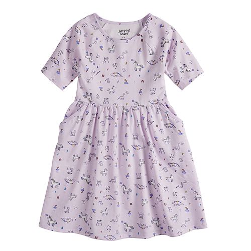 Girls 412 Jumping Beans® MixedPrint Skater Dress