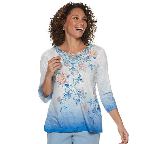 Women's Alfred Dunner Studio Floral Ombre Top