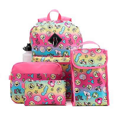 Kids Backpack Lunch Bag Tablet Case Pencil Case Water Bottle Set
