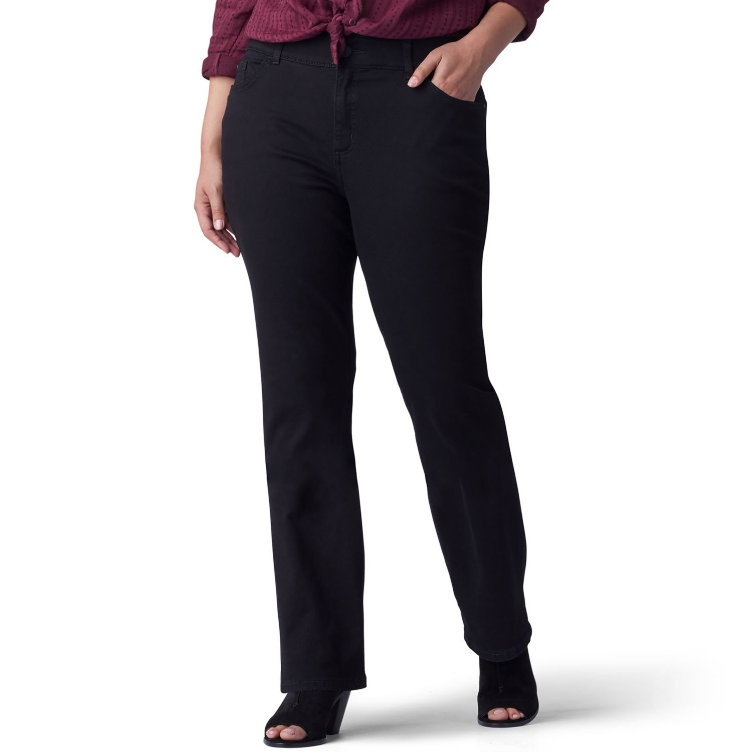 lee women's black pants