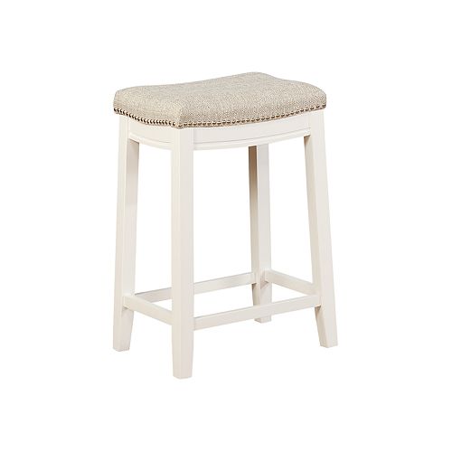 Linon Allure Stain Resistant Nailhead Counter Stool