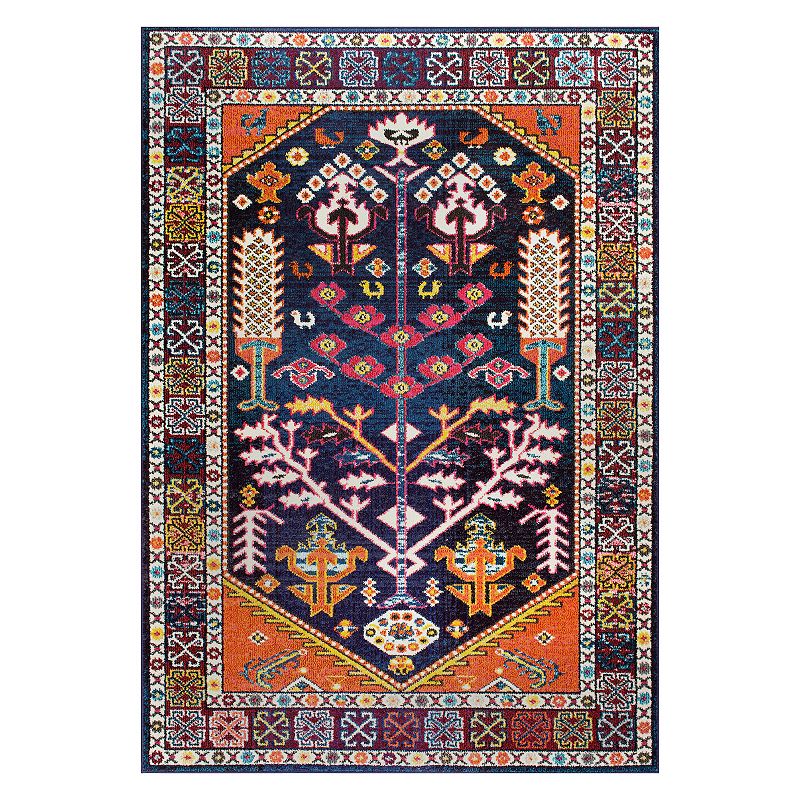 nuLOOM Tonita Colorful Boho Rug, Orange, 8X11 Ft