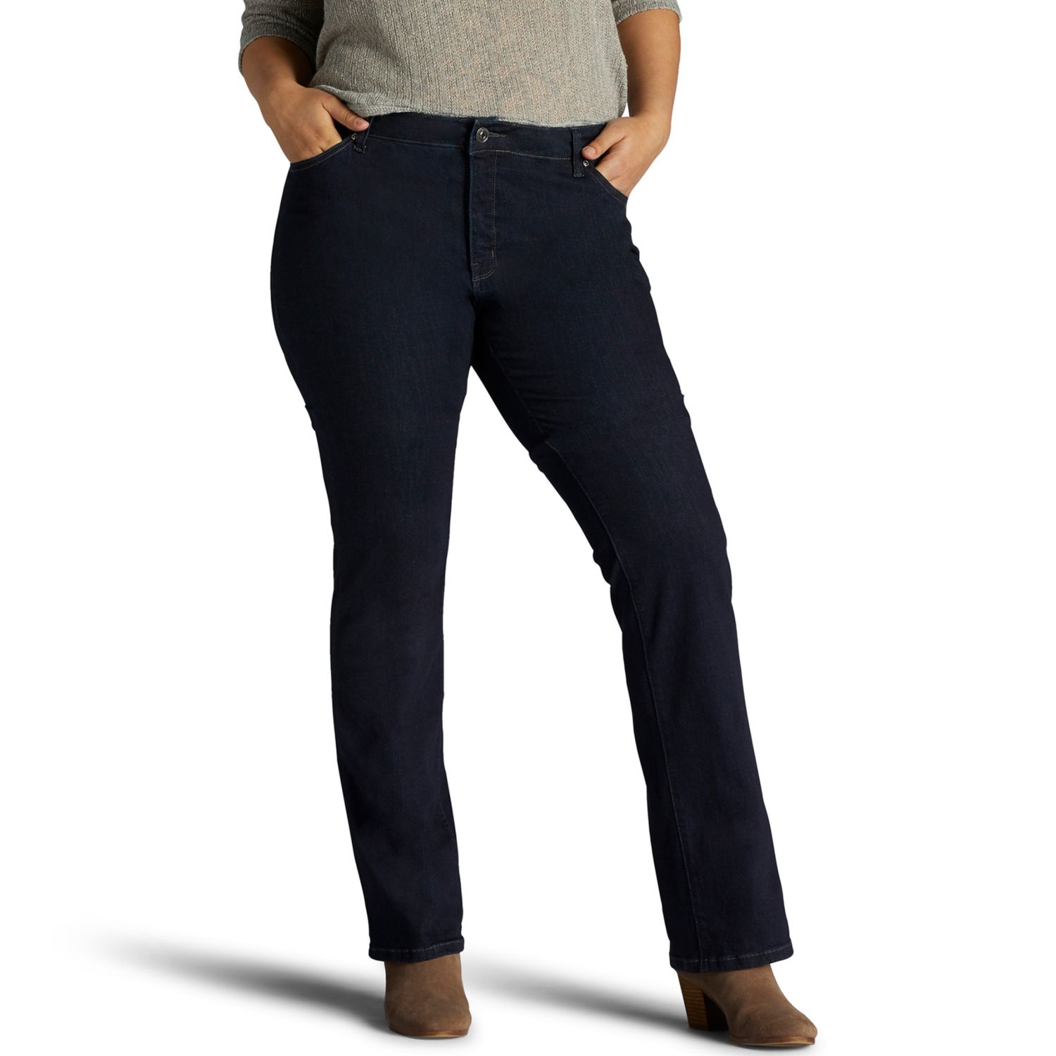 lee bootcut mid rise jeans