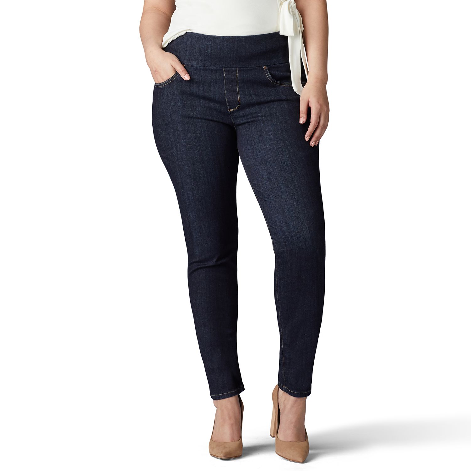 lee women's pull on jeans