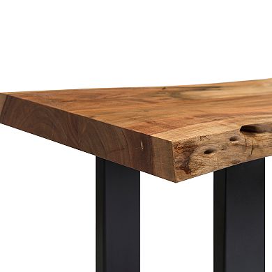 Alaterre Furniture Alpine Medium Live Edge Wood Bench