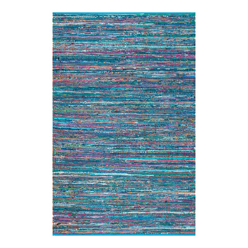 nuLOOM Sabina Striped Rug, Blue, 7.5X9.5 Ft