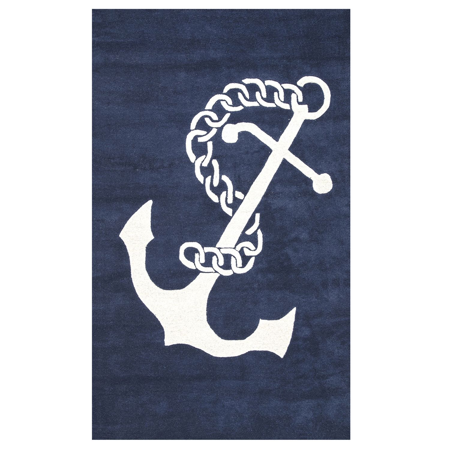 Couristan Outdoor Escape Anchors Away Navy Area Rug - 5'6 x 8