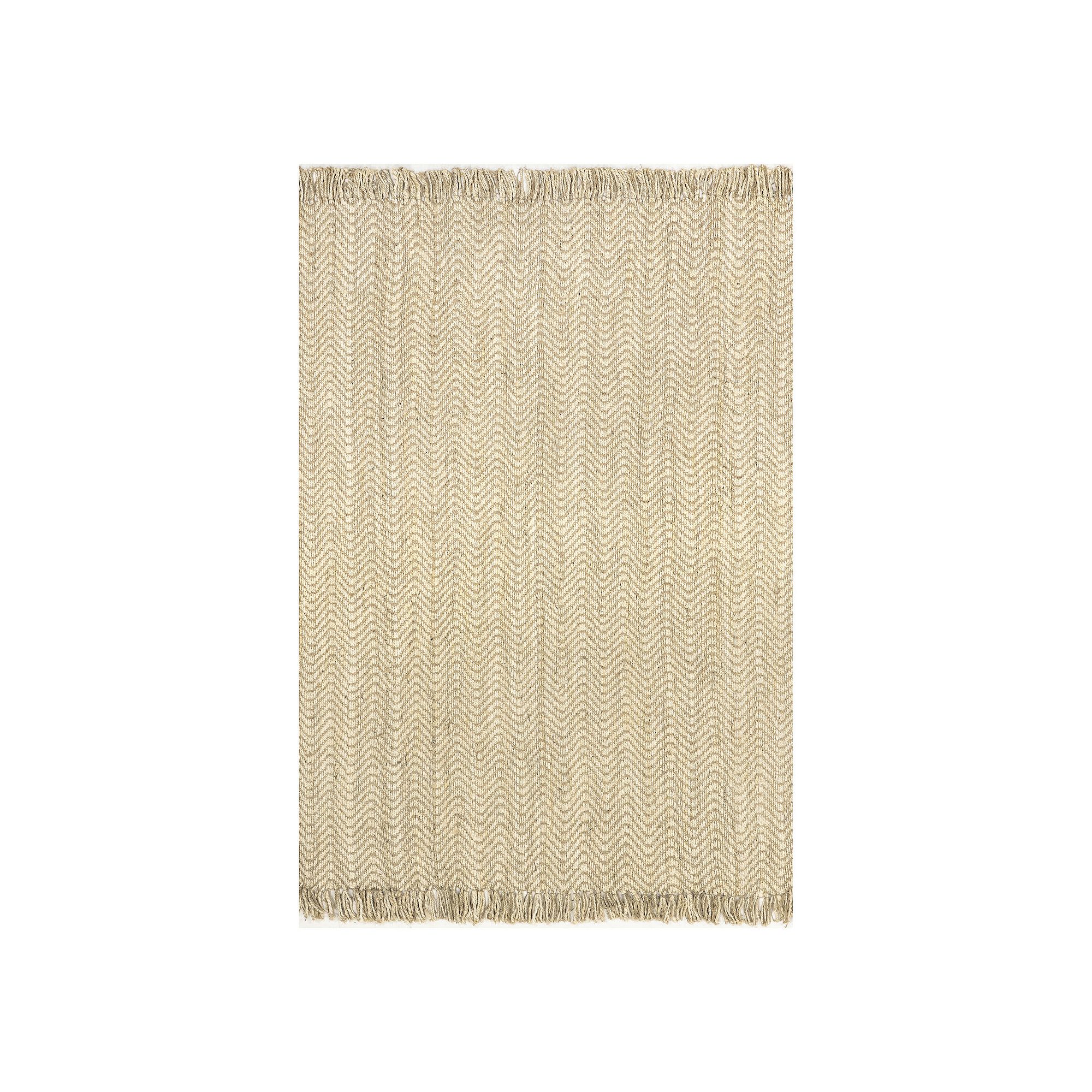 nuLOOM Don Jute Fringe Rug, Natural