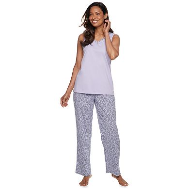 Women's Croft & Barrow® 3-piece Cardigan, Tank & Pants Pajama Set
