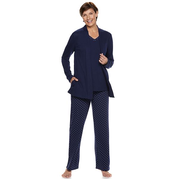 VIEWLAP 3 pcs Camisole Cardigan Pants Pajamas Set Soft Lounge Sleepwear  built-in Bra Padded Camisole for Women Girls (as1, alpha, x_l, xx_l,  regular, regular, blue) at  Women's Clothing store