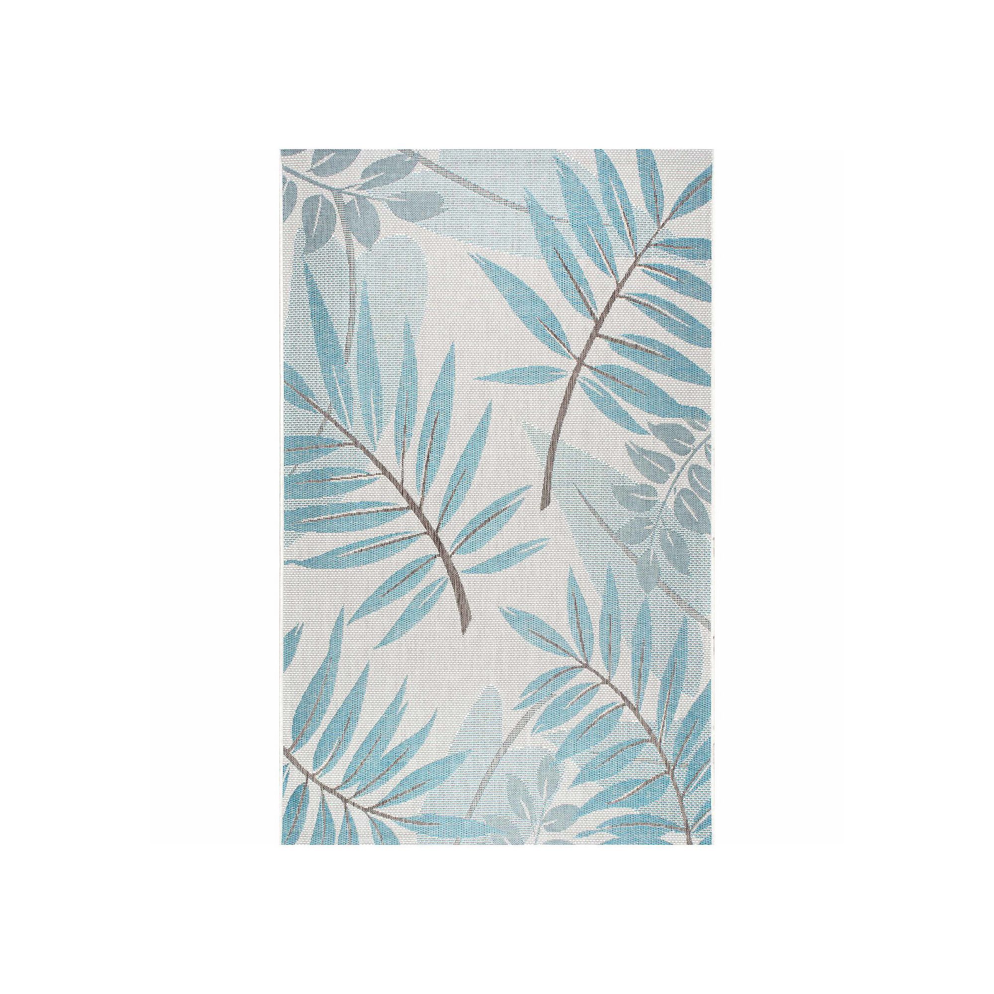 nuLOOM Trudy Leaves Indoor / Outdoor Rug, Turquoise