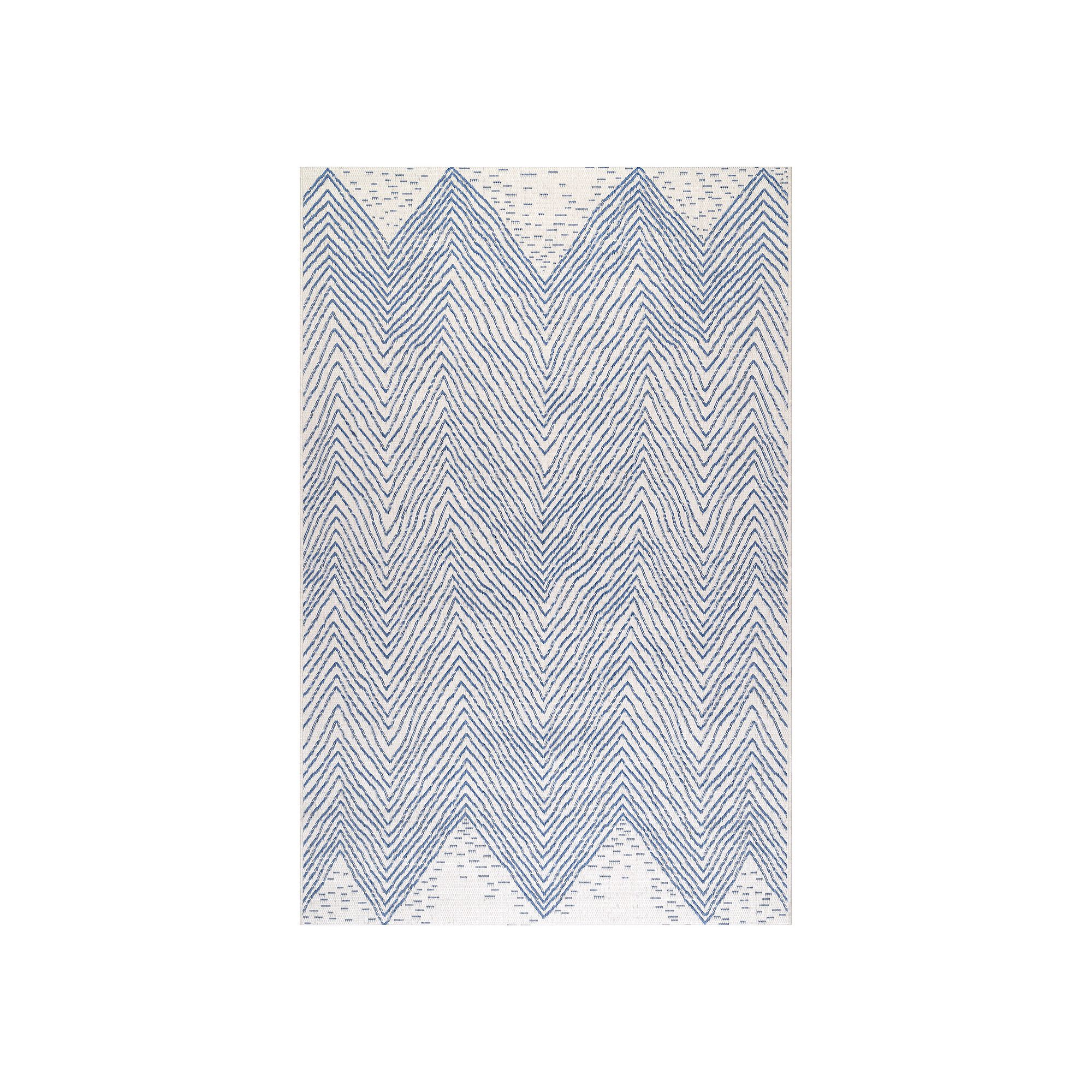 nuLOOM Wavy Chevron Indoor/Outdoor Rug, Blue