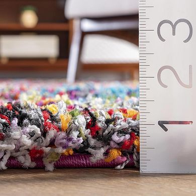 nuLOOM Kindra Colorful Circles Shag Rug