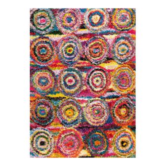 nuLOOM Kindra Colorful Circles Shag Rug