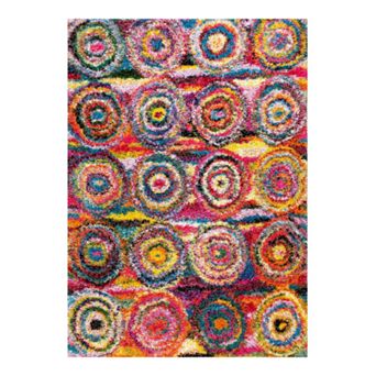 nuLOOM Kindra Colorful Circles Shag Rug