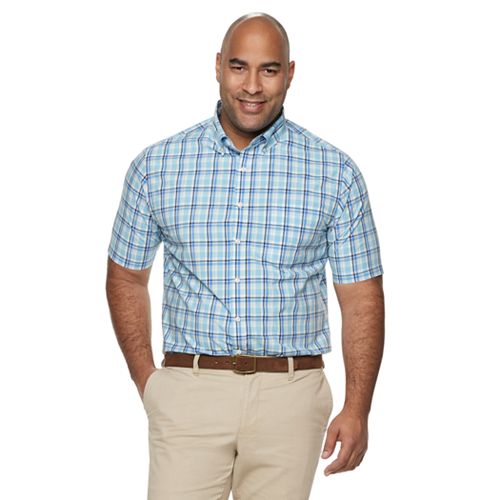 Big & Tall Croft & Barrow Classic-Fit Gingham Easy-Care Button-Down Shirt
