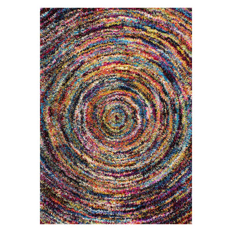 nuLOOM Ardelle Colorful Swirl Shag Rug, Multi, 8X10 Ft at RugsBySize.com