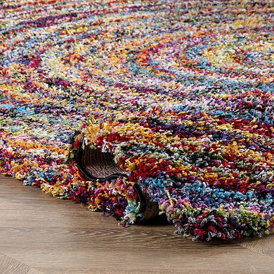 nuLOOM Ardelle Colorful Swirl Shag Rug 