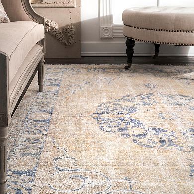 nuLOOM Valerie Distressed Fringe Rug - 4'3" x 6'6"
