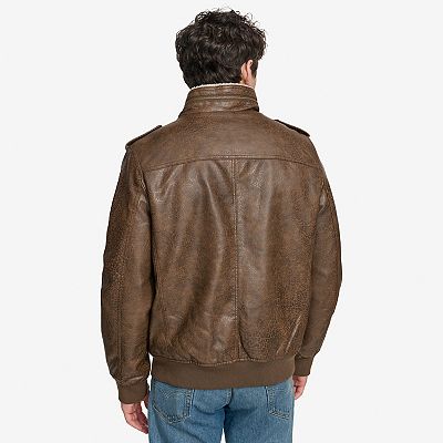 Men's Levi's® Sherpa-Lined Faux-Leather Aviator Bomber Jacket