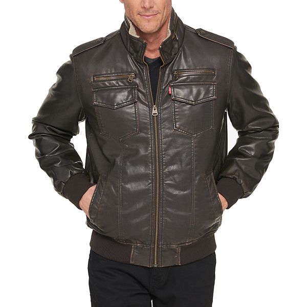 Kohl's levi's 2025 faux leather jacket