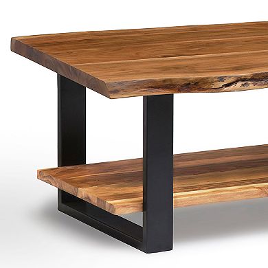 Alaterre Furniture Alpine Live Edge Wood Large Coffee Table