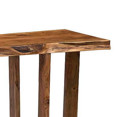 Alaterre Furniture Berkshire Live Edge Criss-Cross Console Table