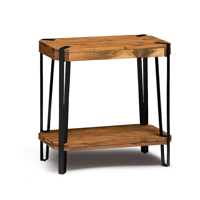 Alaterre Furniture Ryegate Live Edge End Table, Brown