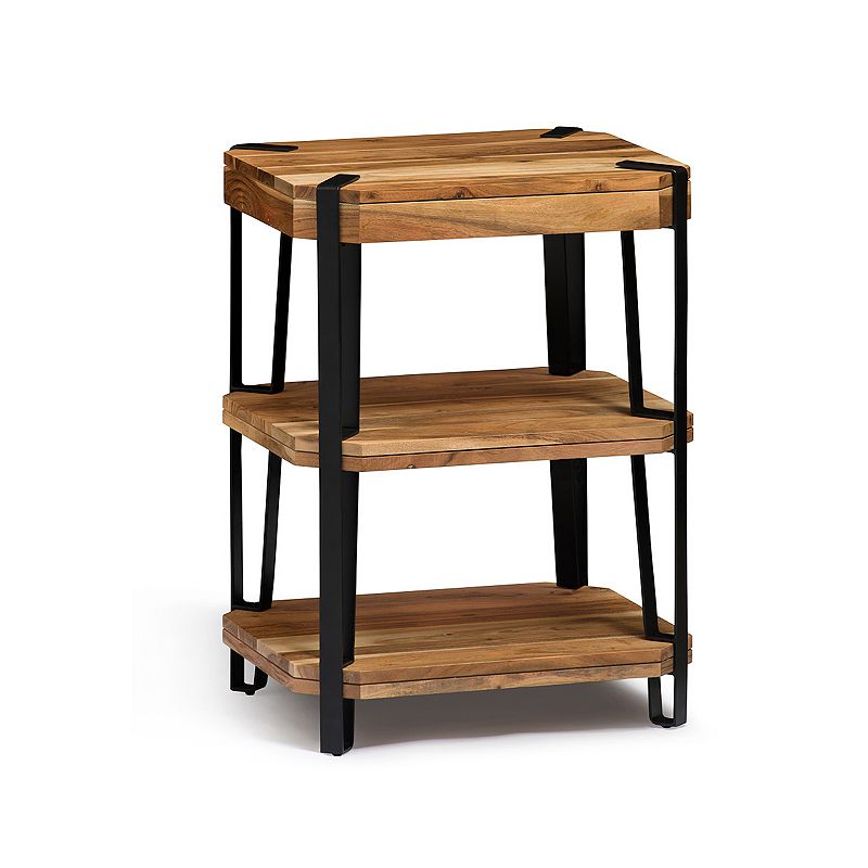 20763269 Alaterre Furniture Ryegate Live Edge 2-Shelf End T sku 20763269