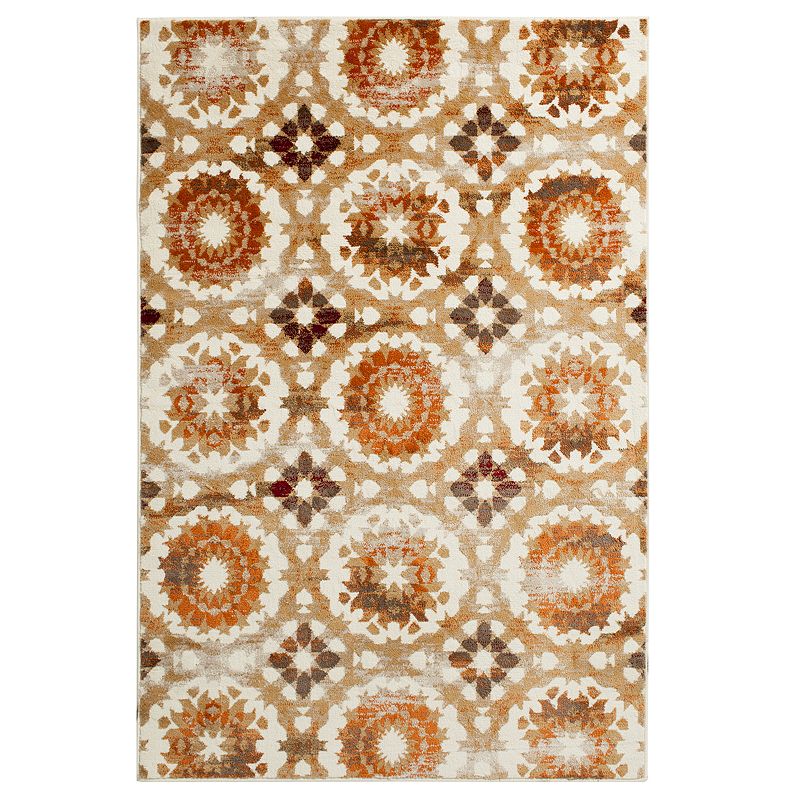 Loomaknoti Sonic Le Claire Medallion Rug, Black, 8X10 Ft