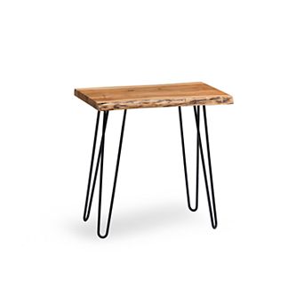 Alaterre Furniture Hairpin Live Edge End Table