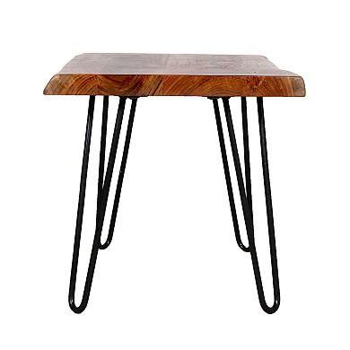 Alaterre Furniture Hairpin Live Edge End Table