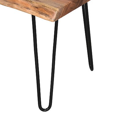 Alaterre Furniture Hairpin Live Edge End Table