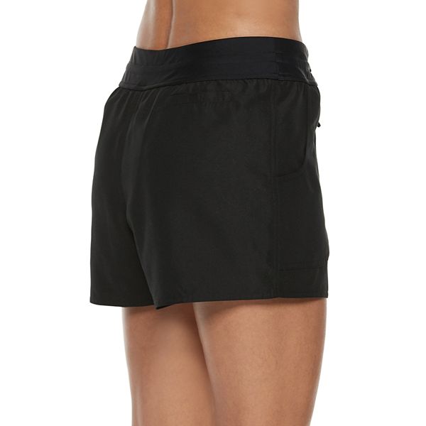 Women's Croft & Barrow® Tummy Slimmer Woven Swim Shorts