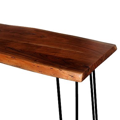 Alaterre Furniture Hairpin Live Edge Console Table