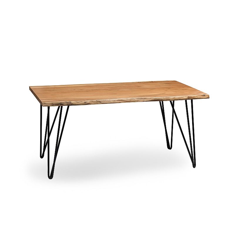 61898288 Alaterre Furniture Hairpin Live Edge Coffee Table, sku 61898288