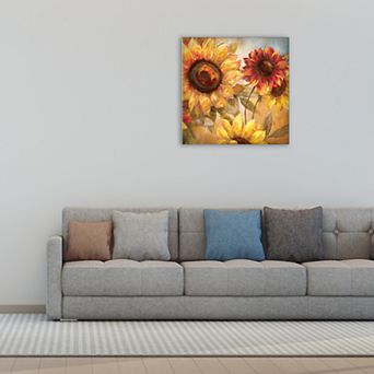 New View Sunflower Cheer 20" x 20" Canvas Wall Art