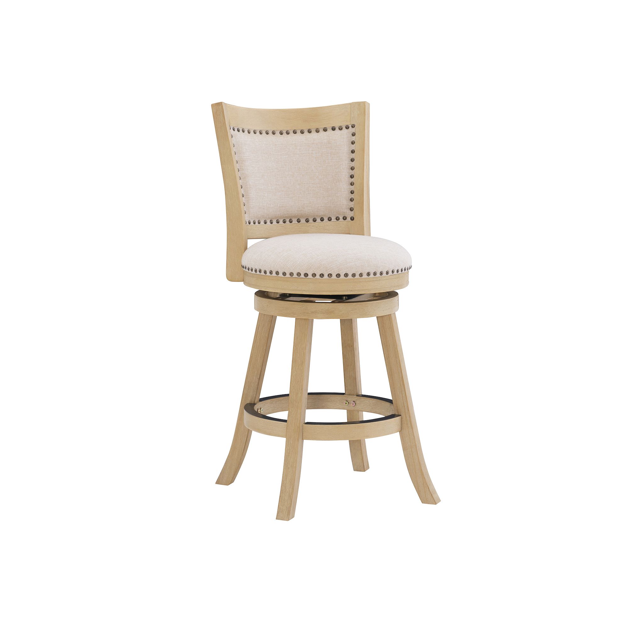 Linon Tift Faux Driftwood Swivel Counter Stool, Brown
