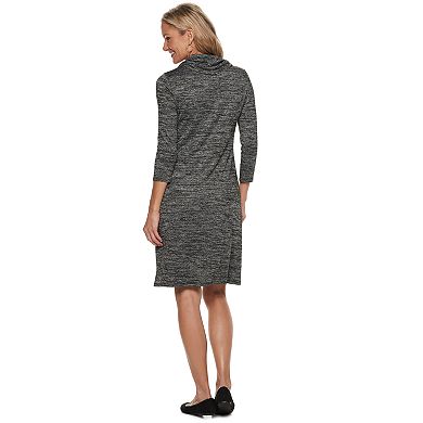 Women's Dana Buchman Space-Dyed Cowlneck Sweater Dress