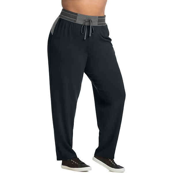 Plus Size Just My Size® French Terry Contrast Performance Pants