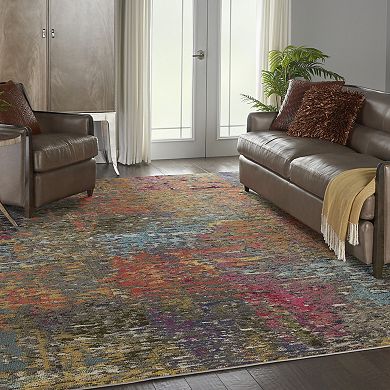 Nourison Celestial Distressed Abstract Rug