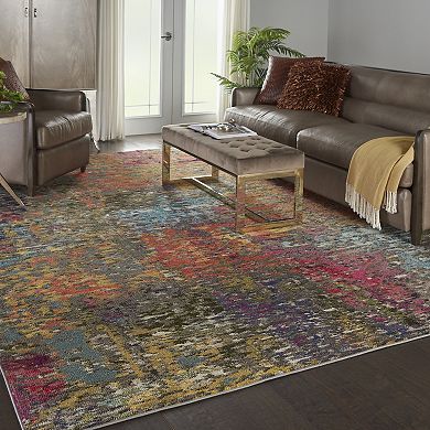 Nourison Celestial Distressed Abstract Rug