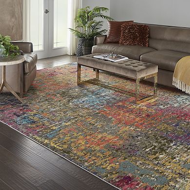 Nourison Celestial Distressed Abstract Rug