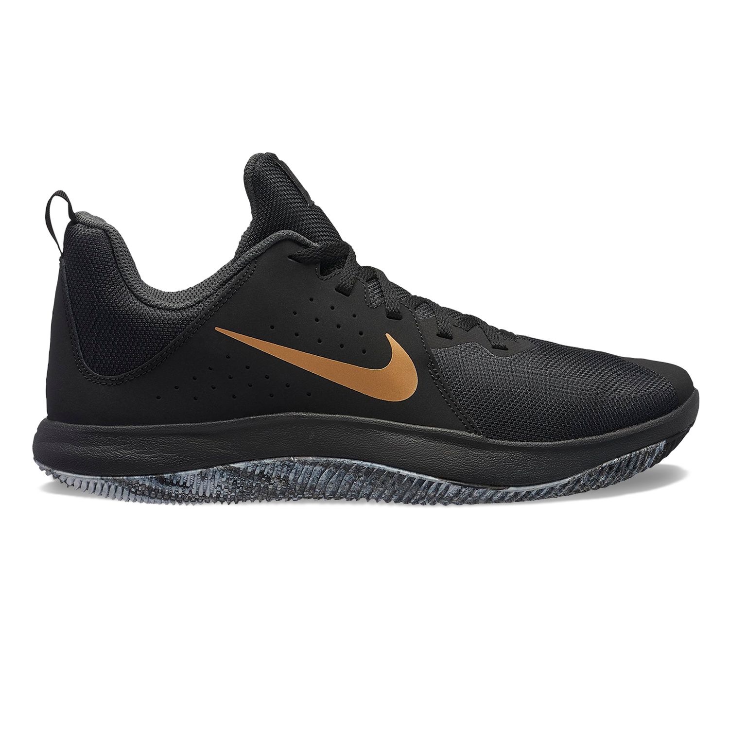 nike flyby low black and gold