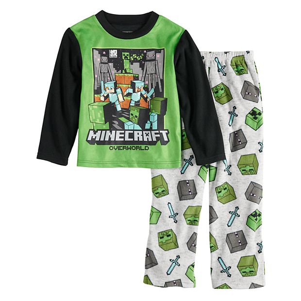 Boys 6 12 Minecraft 2 Pajama Set