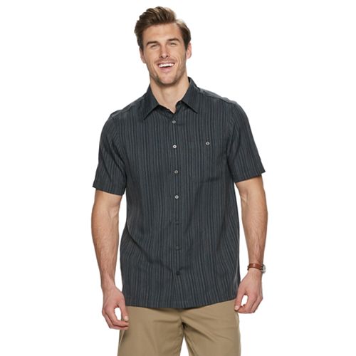 Big & Tall Haggar® Regular-Fit Microfiber Easy-Care Button-Down Shirt