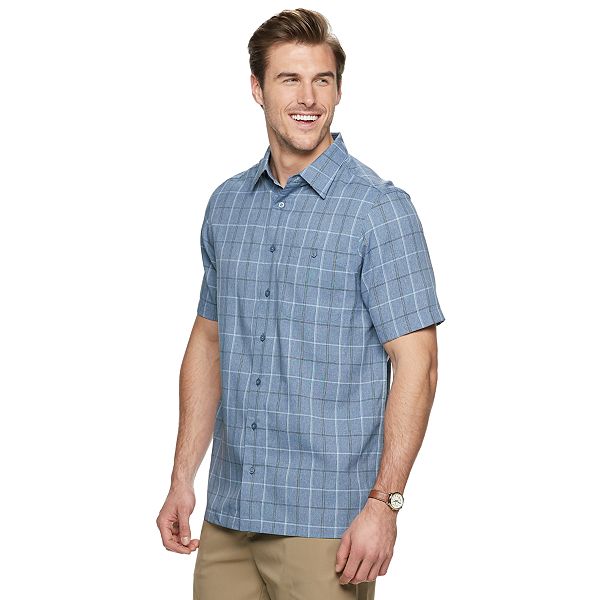 Big & Tall Haggar® Regular-Fit Microfiber Easy-Care Button-Down Shirt