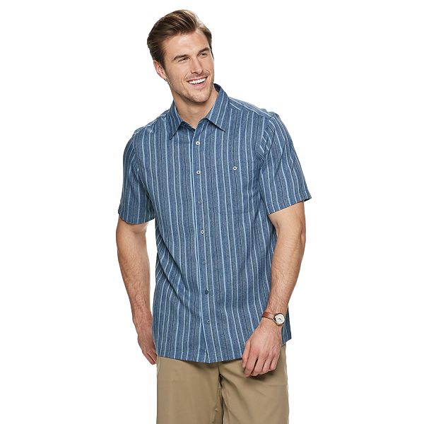 Big & Tall Haggar® Regular-Fit Microfiber Easy-Care Button-Down Shirt