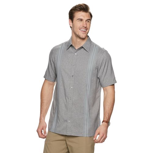 microfiber button down shirt