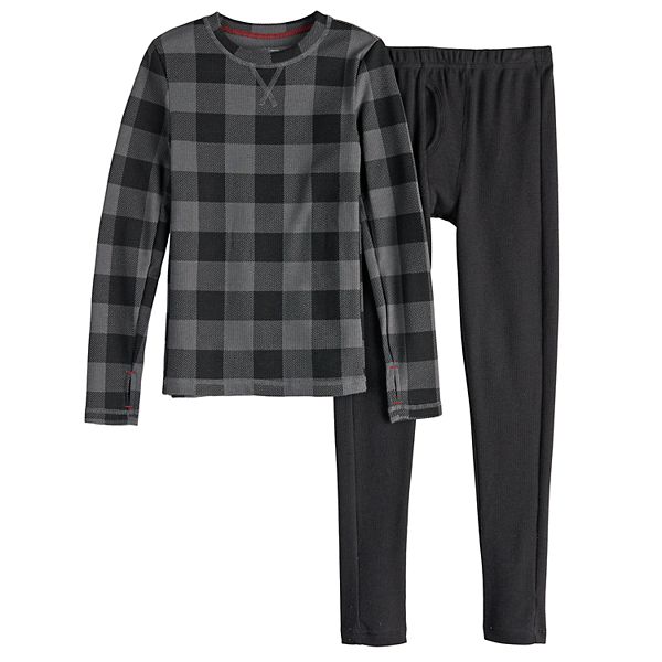Boys 418 Cuddl Duds Thermal Top & Bottoms Set